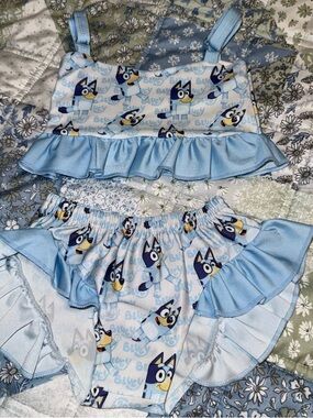 Bluey Baby Girls Size 2XS 6-12 months Swimsuit EUC